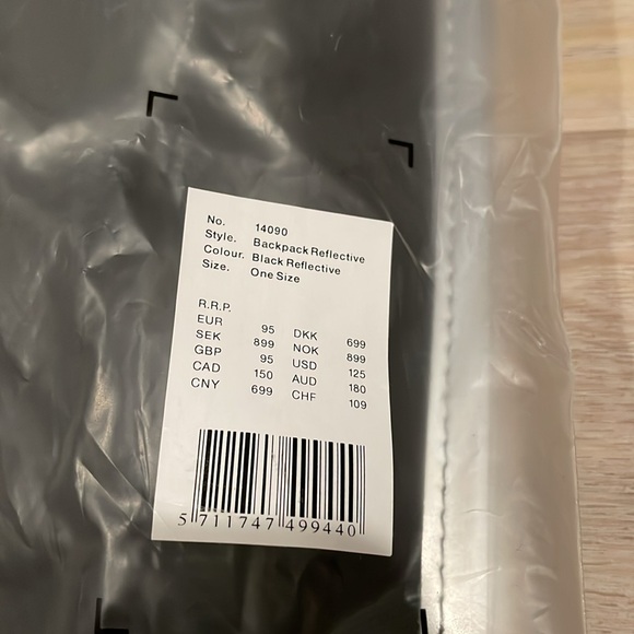 NWT Rains Backpack Reflective in Black Color - Picture 6 of 6